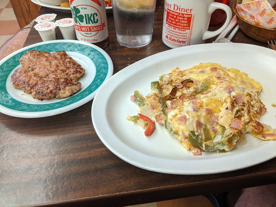 Western Omelette and Sausage Patty