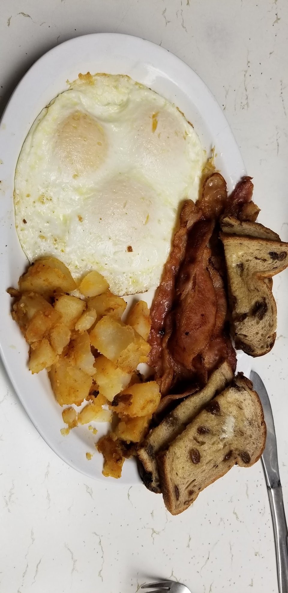 Single Pancake with Homefries