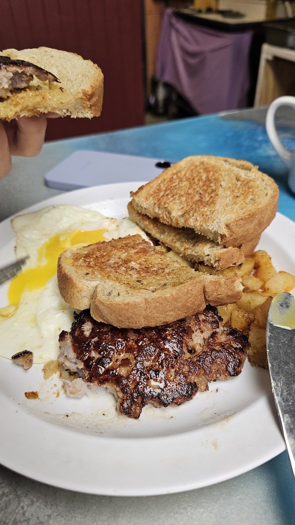Corn Muffin Sausage Gravy Homefries